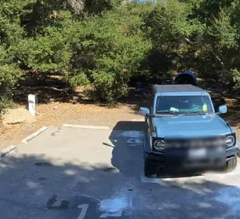 Leo Carrillo site 12, 360 photo: heavy oak cover on all sides