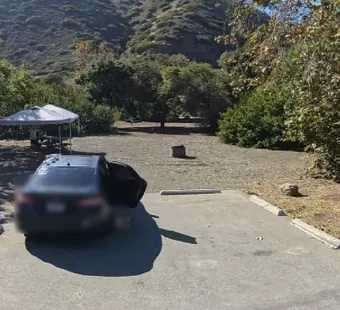 Leo Carrillo site 39, 360 photo: one car parked, tail lights lit