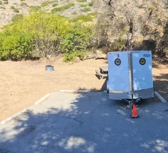 Leo Carrillo site 46, 360 photo: wide open pad, no vehicle
