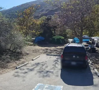 Leo Carrillo site 47, 360 photo: accessible pad with the wheelchair marking