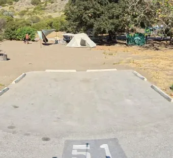 Leo Carrillo site 51, 360 photo: wide open pad, no vehicle