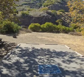 Leo Carrillo site 57, 360 photo: accessible pad with the wheelchair marking