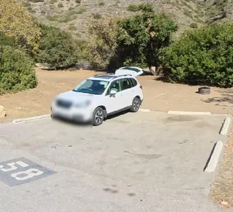 Leo Carrillo site 58, 360 photo: one car parked