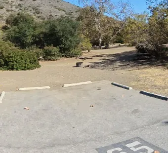 Leo Carrillo site 65, 360 photo: wide open pad, no vehicle