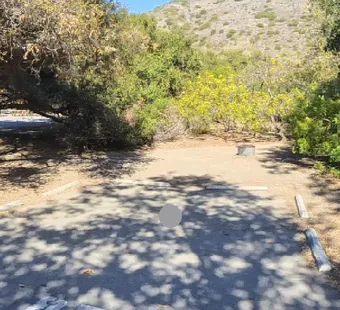 Leo Carrillo site 85, 360 photo: large oak shades the left side