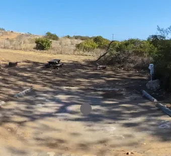 Leo Carrillo site 106, 360 photo: wide open pad, no vehicle