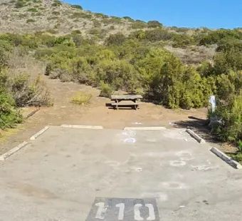 Leo Carrillo site 110, 360 photo: wide open pad, no vehicle