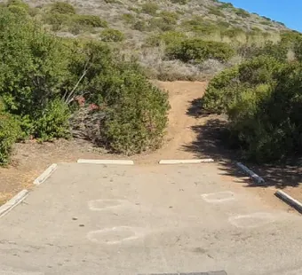 Leo Carrillo site 122, 360 photo: wide open pad, no vehicle