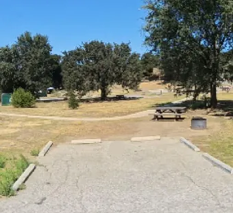 Malibu Creek site 10, 360 photo: restroom building across the grass to the left