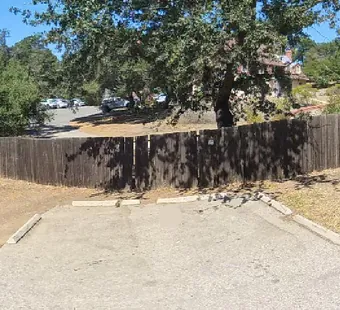 Malibu Creek site 39, 360 photo: fence along the back