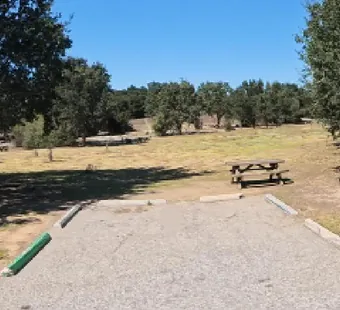 Malibu Creek site 4, 360 photo: oak over the right of the pad