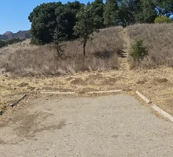 Malibu Creek site 56, 360 photo: grass hillside behind