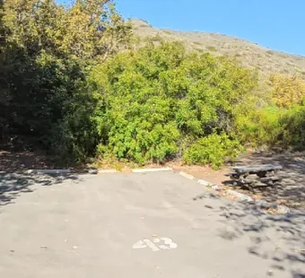 Sycamore Canyon site 43, 360 photo: open sky, brush behind